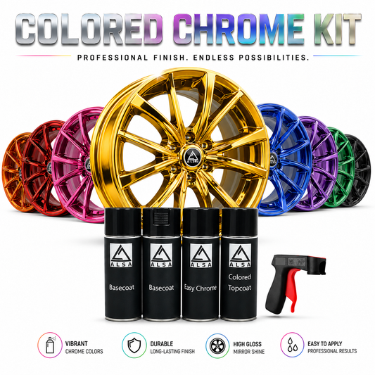 Genuine Alsa Colored Chrome Paint Kit - Spray Can Kit (30 sq ft of chrome)