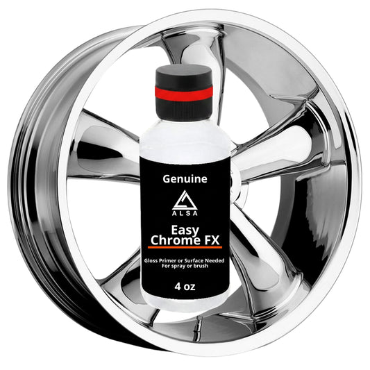 Genuine Alsa Chrome Paint 4 oz - True Mirror Finish - Scratch Resistant with No Topcoat Needed Guaranteed