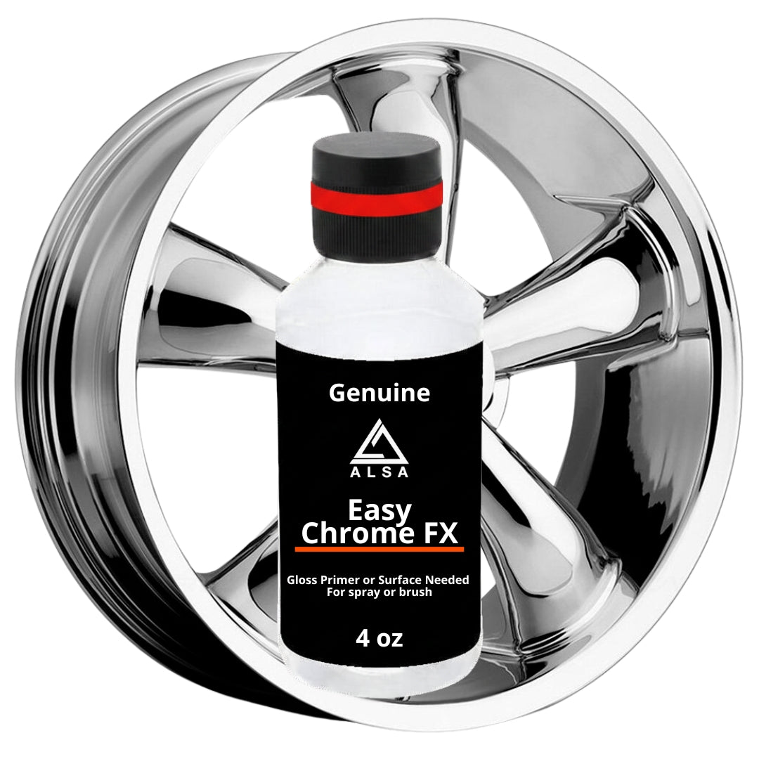 Genuine Alsa Chrome Paint 4 oz - True Mirror Finish - Scratch Resistant with No Topcoat Needed Guaranteed