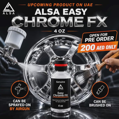 Genuine Alsa Chrome Paint 4 oz - True Mirror Finish - Scratch Resistant with No Topcoat Needed Guaranteed