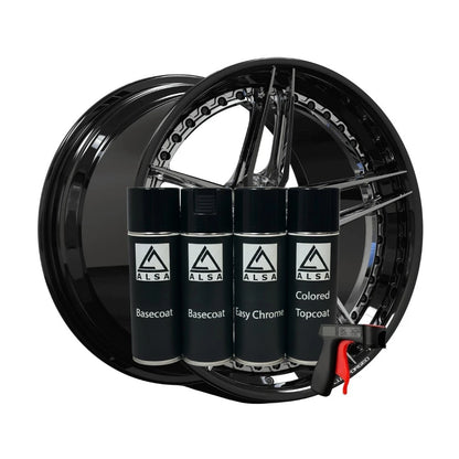 Genuine Alsa Colored Chrome Paint Kit - Spray Can Kit (30 sq ft of chrome)
