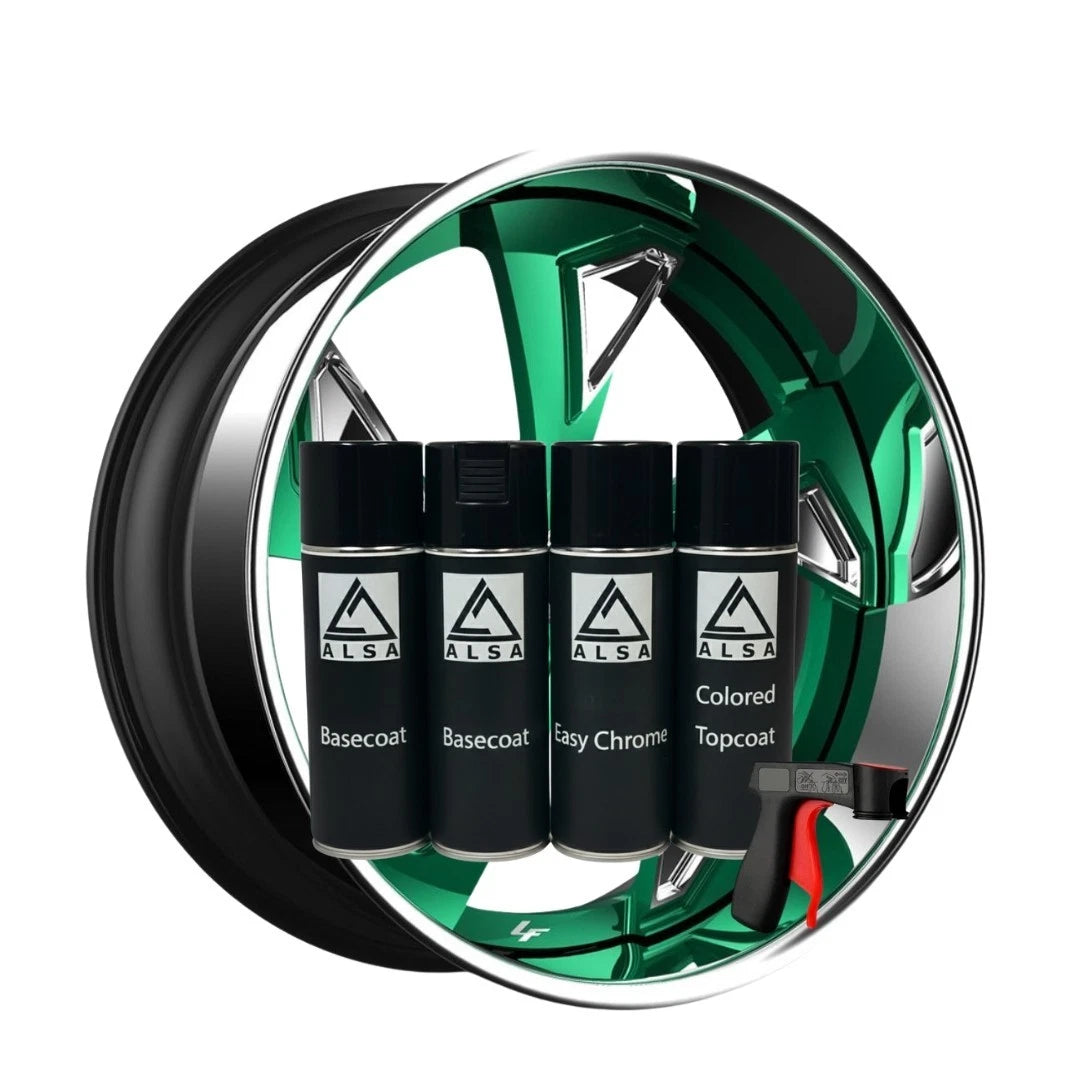 Genuine Alsa Colored Chrome Paint Kit - Spray Can Kit (30 sq ft of chrome)