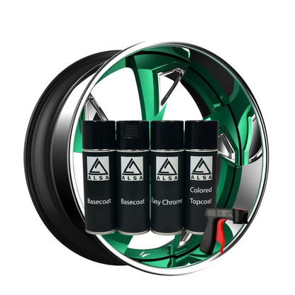 Genuine Alsa Colored Chrome Paint Kit - Spray Can Kit (30 sq ft of chrome)