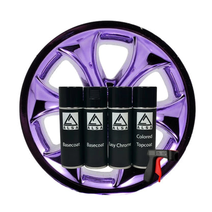 Genuine Alsa Colored Chrome Paint Kit - Spray Can Kit (30 sq ft of chrome)